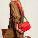 sac CLARIS VIROT Cuir Suédé Charly Tangerine