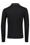 polo RALPH LAUREN à manches longues anthracite Ralph Lauren Slim Fit