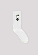 chaussette Arte PALY LOGO VERTICAL SOCK - WHITE