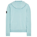 hoodie Stone Island 64151 COTTON FLEECE GARMENT DYED AQUA