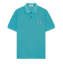 polo STONE ISLAND 22S67 PIGMENT DYE TREATMENT Acqua