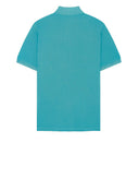 polo STONE ISLAND 22S67 PIGMENT DYE TREATMENT Acqua