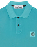 polo STONE ISLAND 22S67 PIGMENT DYE TREATMENT Acqua