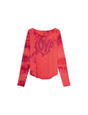 t-shirt One Tee ANNETTE ML TYE & DYE RED