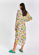 Robe chemise ESSENTIEL à fleurs multicolores avec ruches